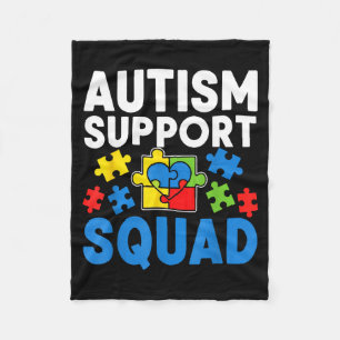 Autism Support Squad Awareness Family Team _1 Fleece Blanket