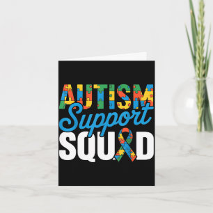 Autism support squad for autism awareness autism card