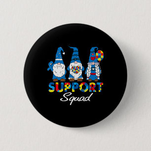 Autism Support Squad Gnomes Awareness Matching Men 6 Cm Round Badge