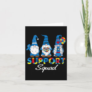 Autism Support Squad Gnomes Awareness Matching Men Card