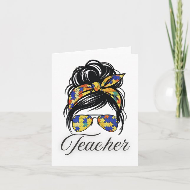 Autism Teacher Advocate Support Inclusion Special  Card (Front)