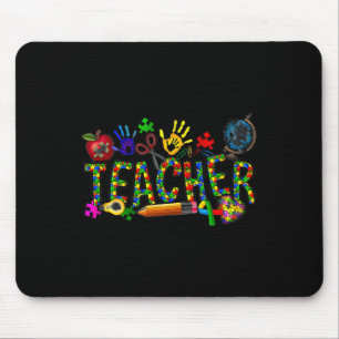 Autism Teacher Autism Awareness Coquette Autism Mouse Pad