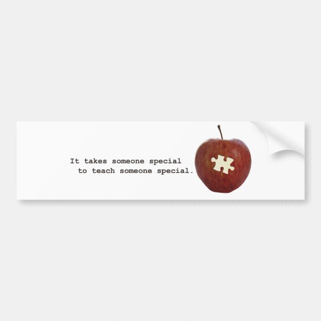 Autism Teacher Bumper Sticker (Front)