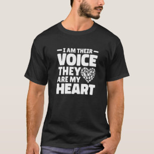 Autism Teacher I Am Their Voice They Are My Heart T-Shirt