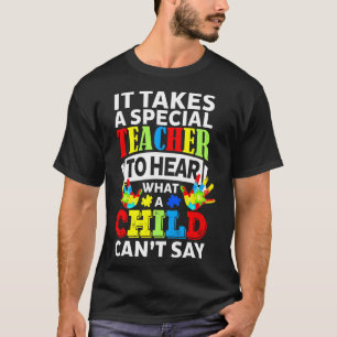 Autism Teacher Puzzle Piece Special Child Womens A T-Shirt