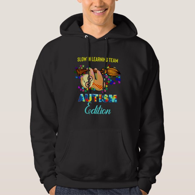 Autism Teacher Sloth Learner Special Edition Hoodie (Front)