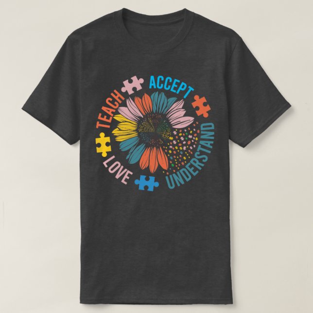 Autism Teacher T-Shirt (Design Front)