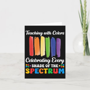 Autism Teacher Teaching With Colours Spectrum Awar Card
