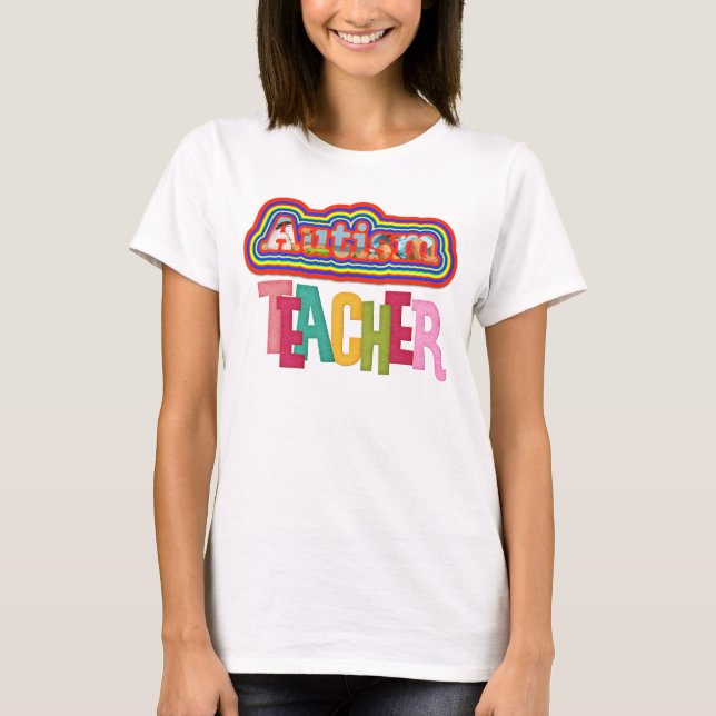 Autism Teacher V-Neck Shirt (Front)