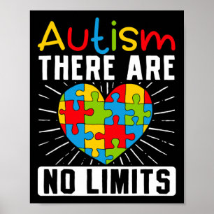 Autism There Are No Limits Awareness Disabilities  Poster