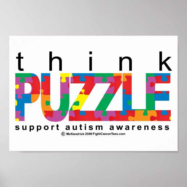 Autism Think PUZZLE Poster (Front)