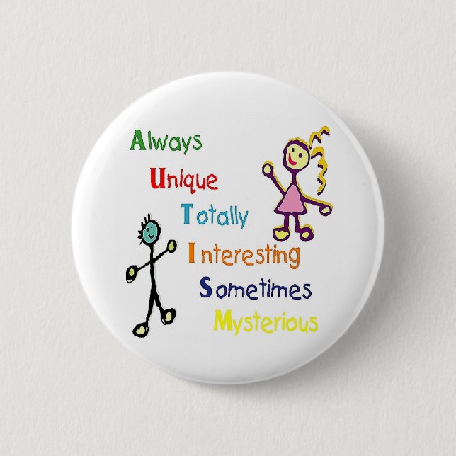 Autism Traits 6 Cm Round Badge (Front)