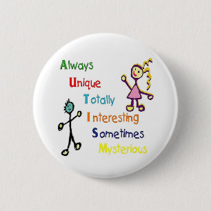 Autism Traits 6 Cm Round Badge