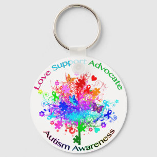 Autism Tree in Spectrum Key Ring