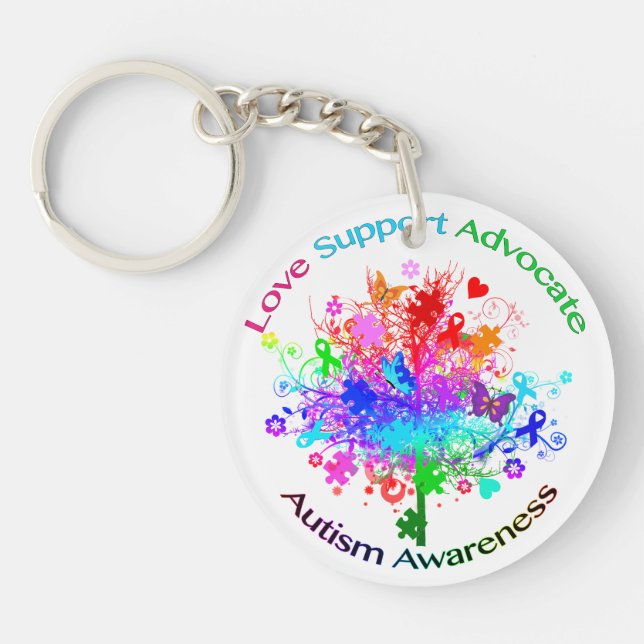 Autism Tree in Spectrum Key Ring (Front)