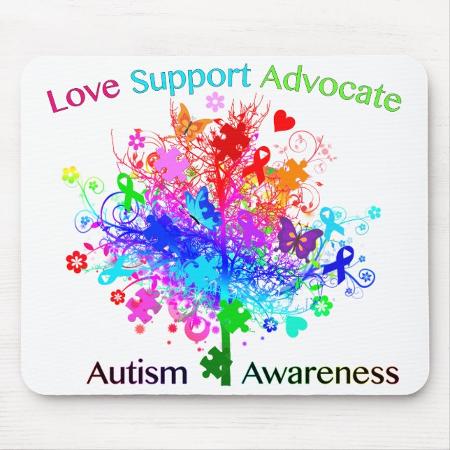 Autism Tree in Spectrum Mouse Pad (Front)