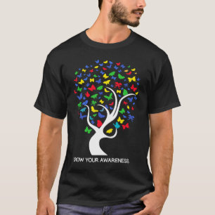 Autism Tree Of Life Butterfly Autistic For Kids T-Shirt
