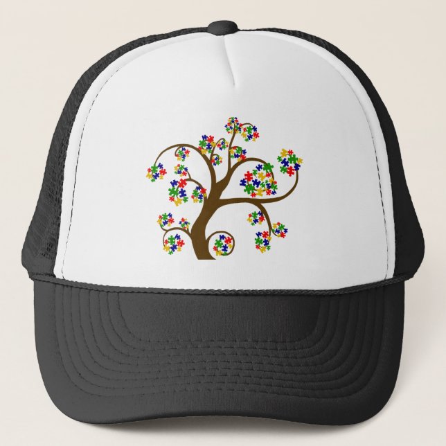 Autism Tree of Life Trucker Hat (Front)
