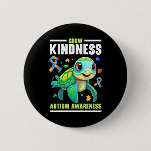 Autism Turtle Autistic Puzzle Autism Awareness     6 Cm Round Badge