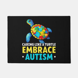 Autism Turtle Autistic Puzzle Autism Awareness     Doormat