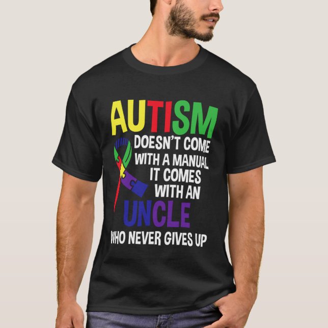 Autism Uncle Apparel - Awesome Uncles Design T-Shirt (Front)