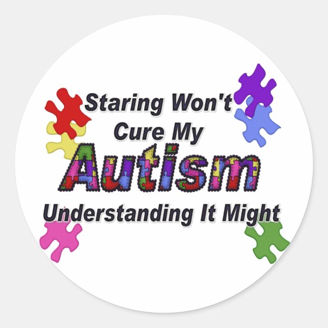 Autism Understanding Classic Round Sticker (Front)