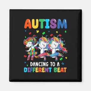 Autism Unicorn Dancing To A Different Beat Autism  Magnet