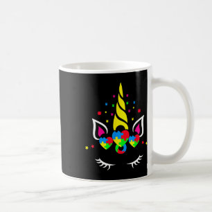 Autism Unicorn Puzzle Heart Cute Awareness Support Coffee Mug