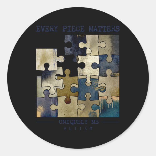 Autism Uniquely Me All Pieces © Sticker  (Front)