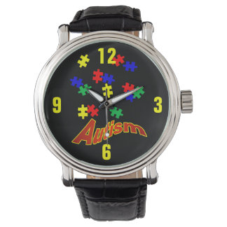 Autism Vintage Leather Strap Watch