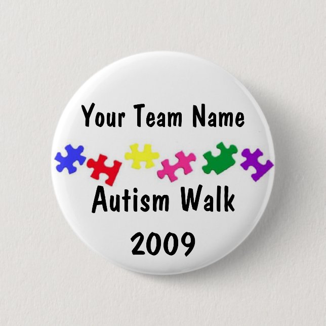 Autism Walk 2009 team button (Front)