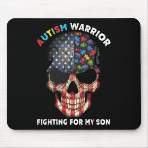 Autism Warrior Fighting For My Son Gifts For Mum D Mouse Pad