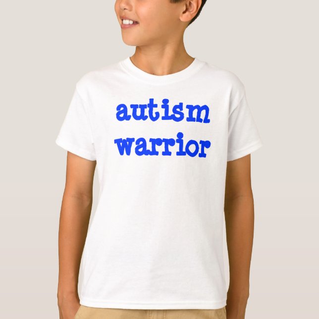 Autism Warrior Kid T-Shirt (Front)