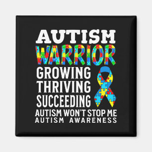 Autism Warrior Kids Puzzle Support Autism Awarenes Magnet