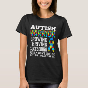 Autism Warrior Kids Puzzle Support Autism Awarenes T-Shirt
