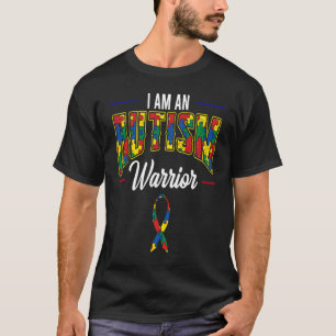 Autism Warrior Neurodevelopmental Conditions Blue T-Shirt