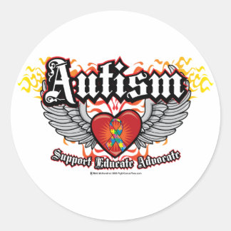 Autism Wings Classic Round Sticker