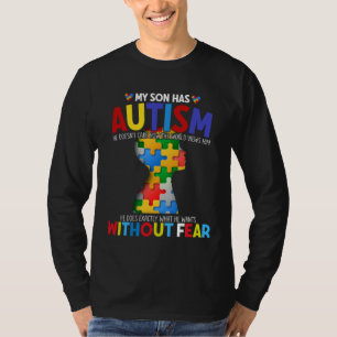 Autism  Women Men Family My Son Has Autism Awarene T-Shirt