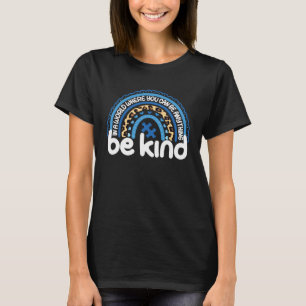 Autism Women Men Rainbow Be Kind Autism Awareness T-Shirt