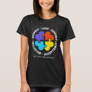 Autism Women Men Respect Love Support Autism Aware T-Shirt
