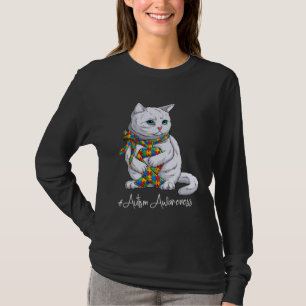 Autism Women Men Respect Love Support Cat Autism A T-Shirt