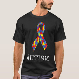 Autism-World Autism Awareness Day -Puzzle Ribbon T T-Shirt