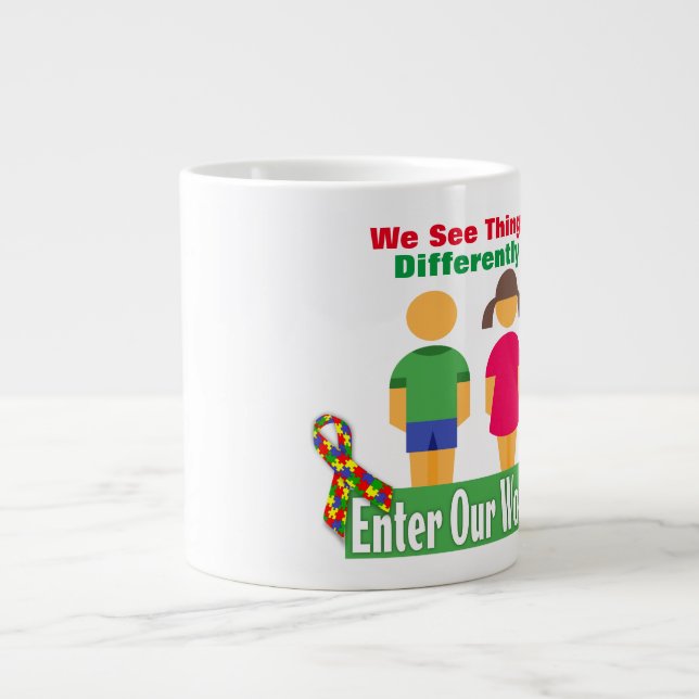 Autism World -Jumbo Mug (Front)