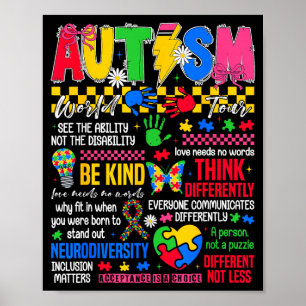 Autism world tour autism awareness day puzzle poster