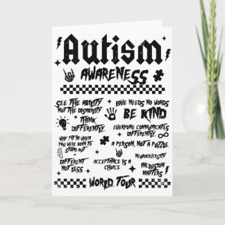 Autism World Tour Autism Awareness (on Back)  Card