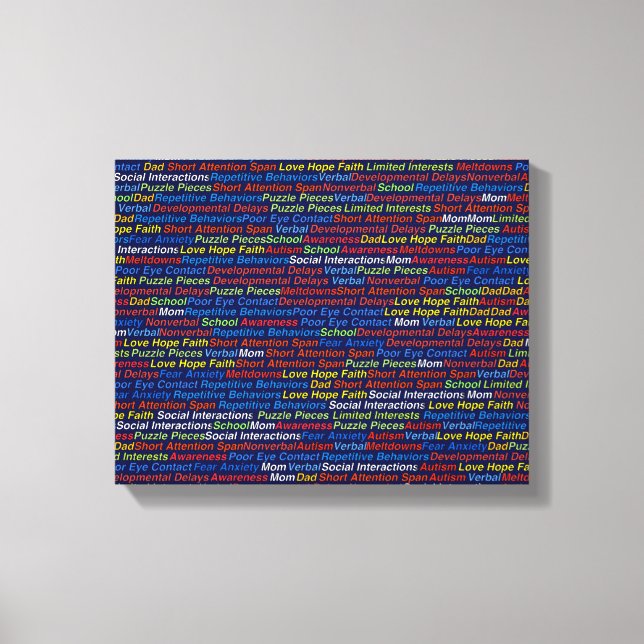 Autism Wrapped Canvas (Gloss) (Front)