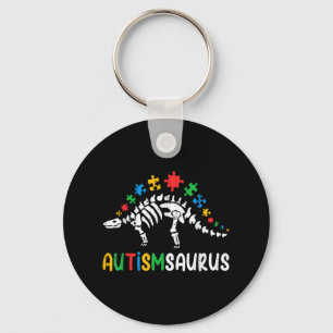 Autismsaurus Dinosaur Boys Kids Toddler Autism Awa Key Ring
