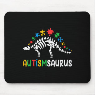 Autismsaurus Dinosaur Boys Kids Toddler Autism Awa Mouse Pad