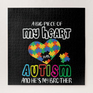 Autistic | A Big Piece My Heart Has Autism Jigsaw Puzzle