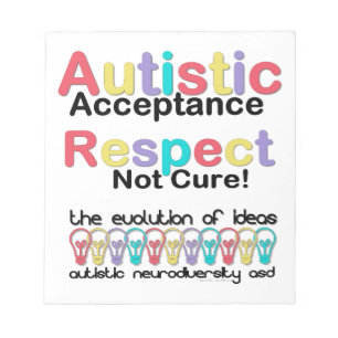 Autistic Acceptance Respect Not Cure Notepad